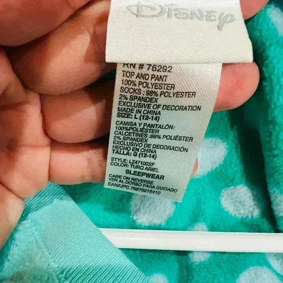 Disney Mermaid Kids sleep top large 12/14 fits women’s size small - Picture 5 of 5